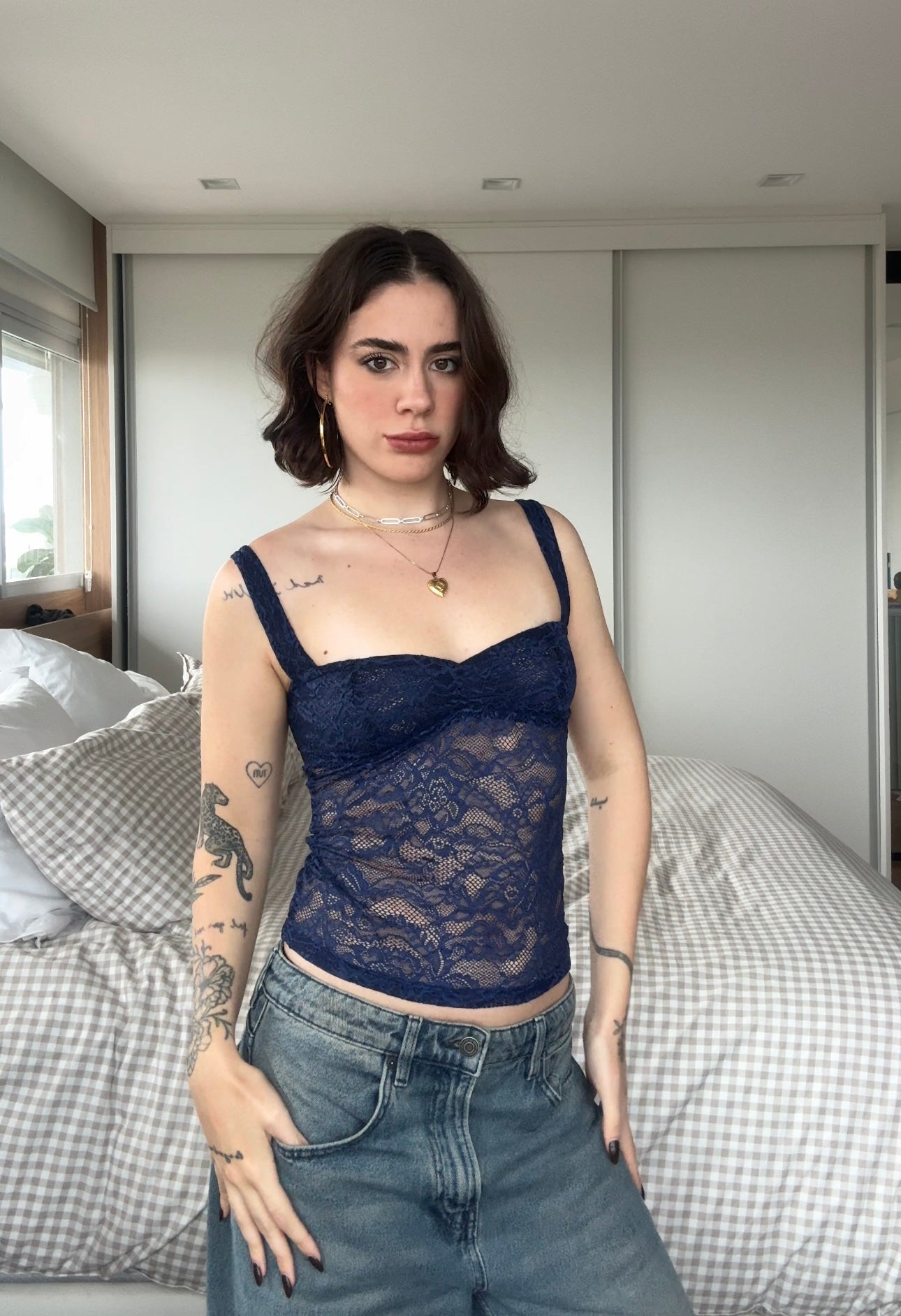 Lace tank top
